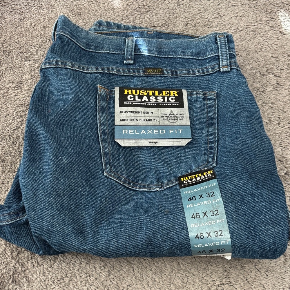 Rustler Men's Relaxed Fit Denim Jeans